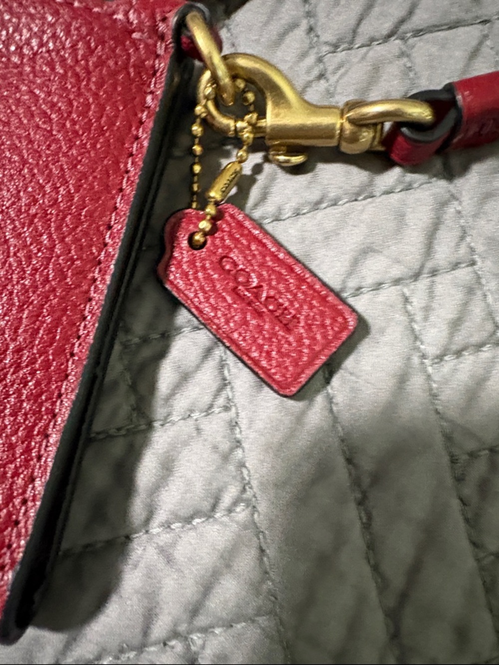 Coach Red Leather Wristlet Wallet - Picture 4 of 5